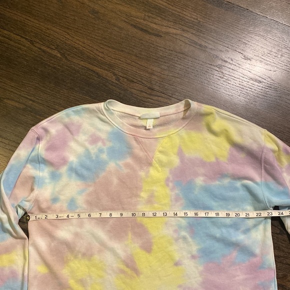 Colsie Tie Dye Crop Cropped Sweatshirt Small S EUC - Picture 4 of 6